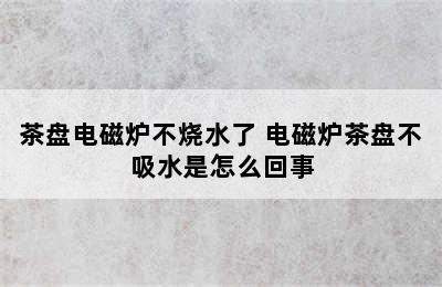 茶盘电磁炉不烧水了 电磁炉茶盘不吸水是怎么回事